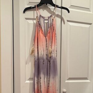 VENUS Tie-Dye Maxi Dress in Pink and Purple